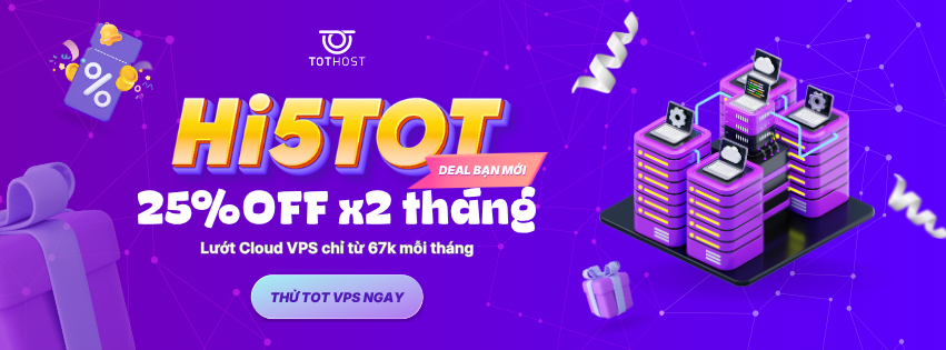 Hi5TOT: VPS ưu đãi tới 25% chào bạn mới
