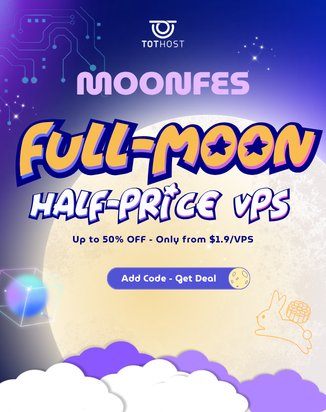 MOONFES: Trăng rằm - VPS sale đậm tới 50%