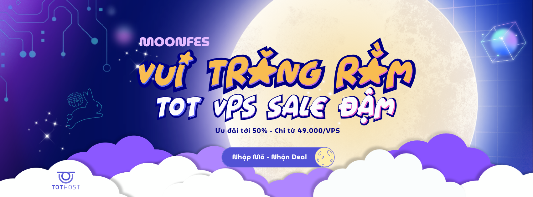 MOONFES: Trăng rằm - VPS sale đậm tới 50%