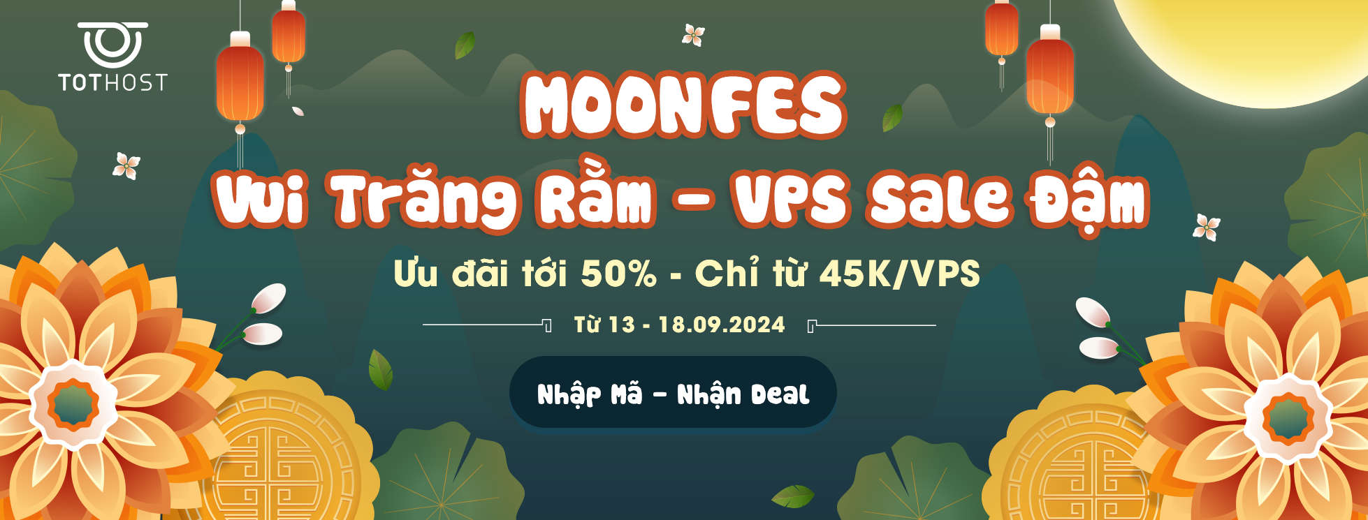 MOONFES: Trăng rằm - VPS sale đậm tới 50%