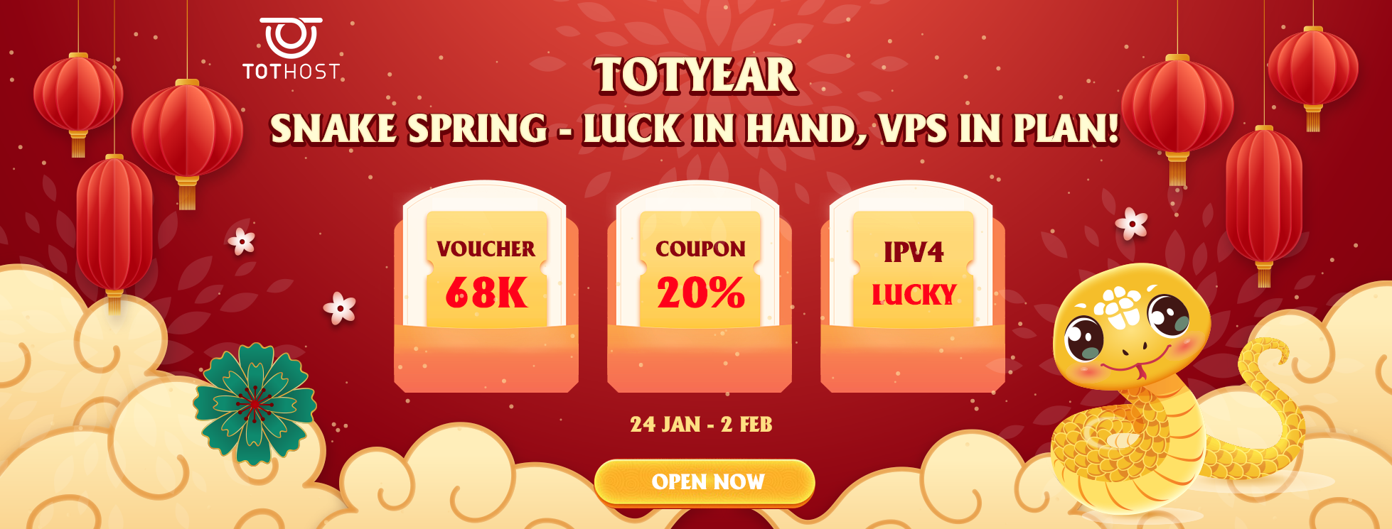 TOTYEAR: Snake Spring - Luck in Hand, VPS in Plan!