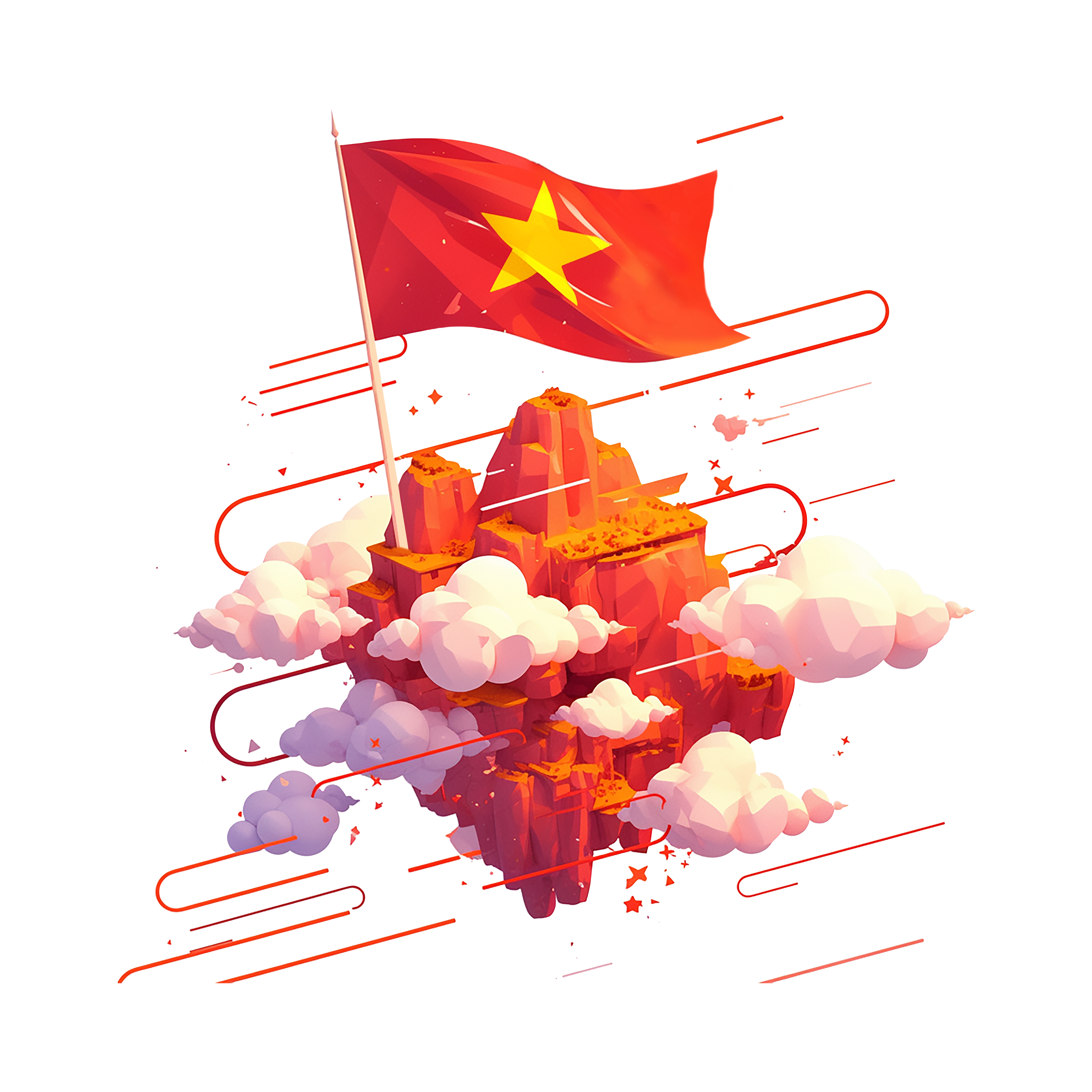 Cờ đỏ sale vàng