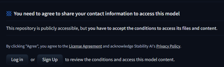 Điền thông tin doanh nghiệp để truy cập vào model SD 3.5