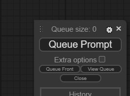 nhấn Queue Prompt để tạo ảnh