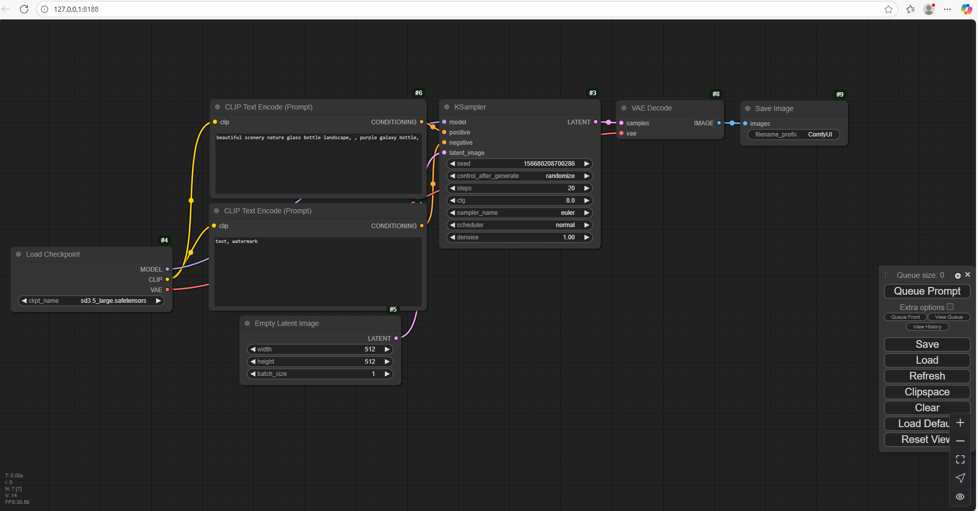 control panel của Stable Diffusion