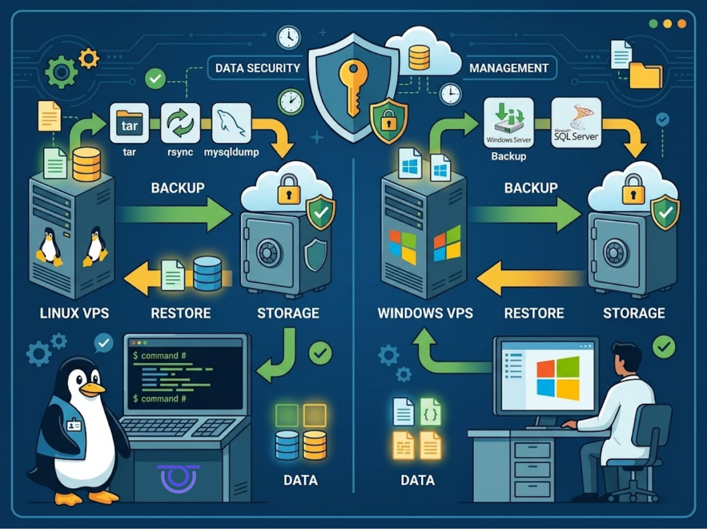 Backup và Restore Dữ Liệu VPS Linux & VPS Windows