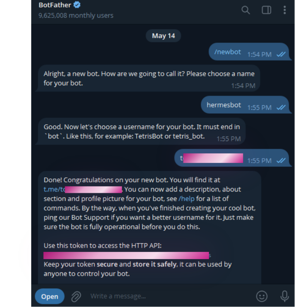 hướng dẫn tạo bot telegram