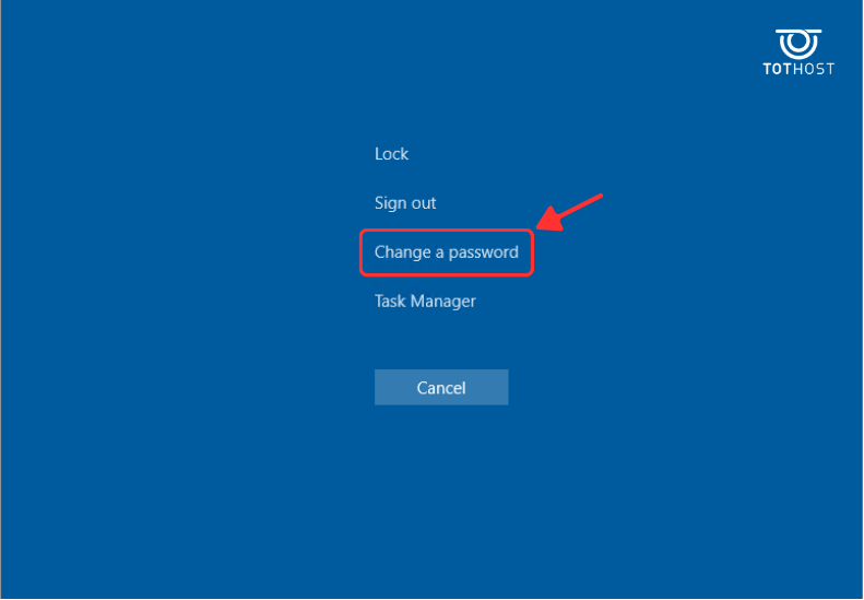 đổi mật khẩu với ctrl alt end