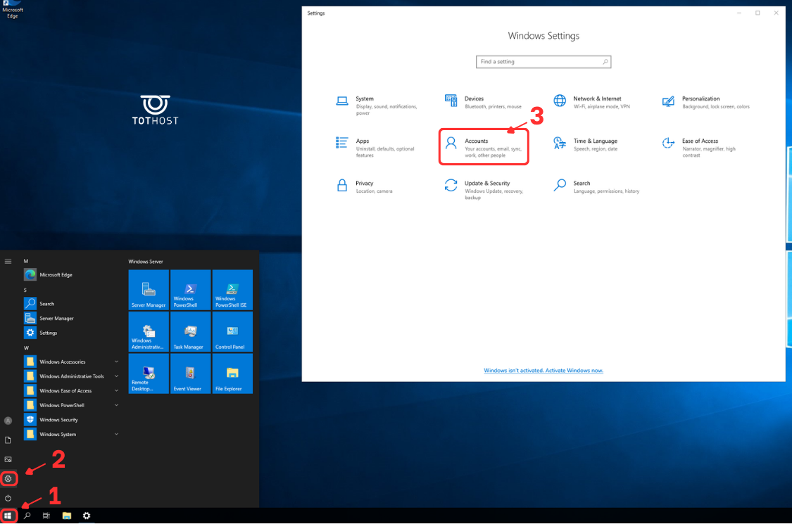 đổi mật khẩu trong windows settings