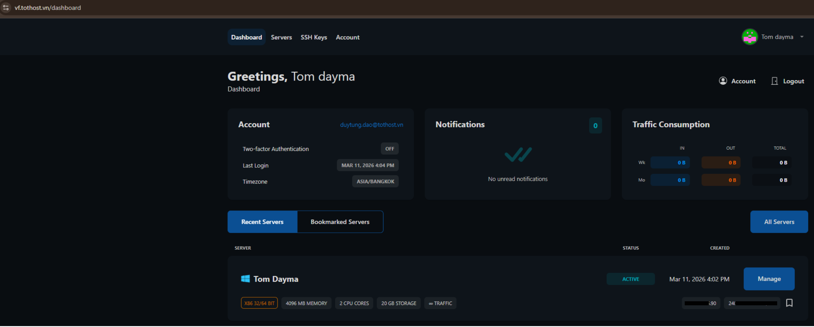 khởi tạo một VPS Windows Server sạch