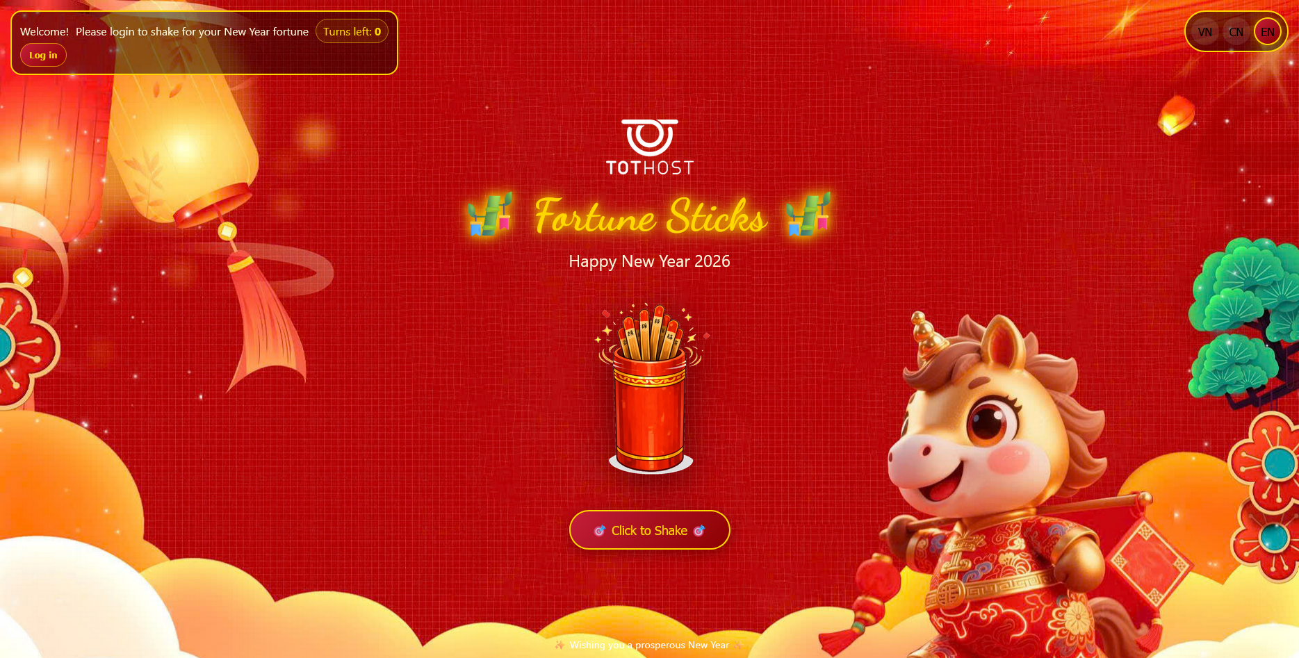 Spring Fortune-Shaking game - TotHost