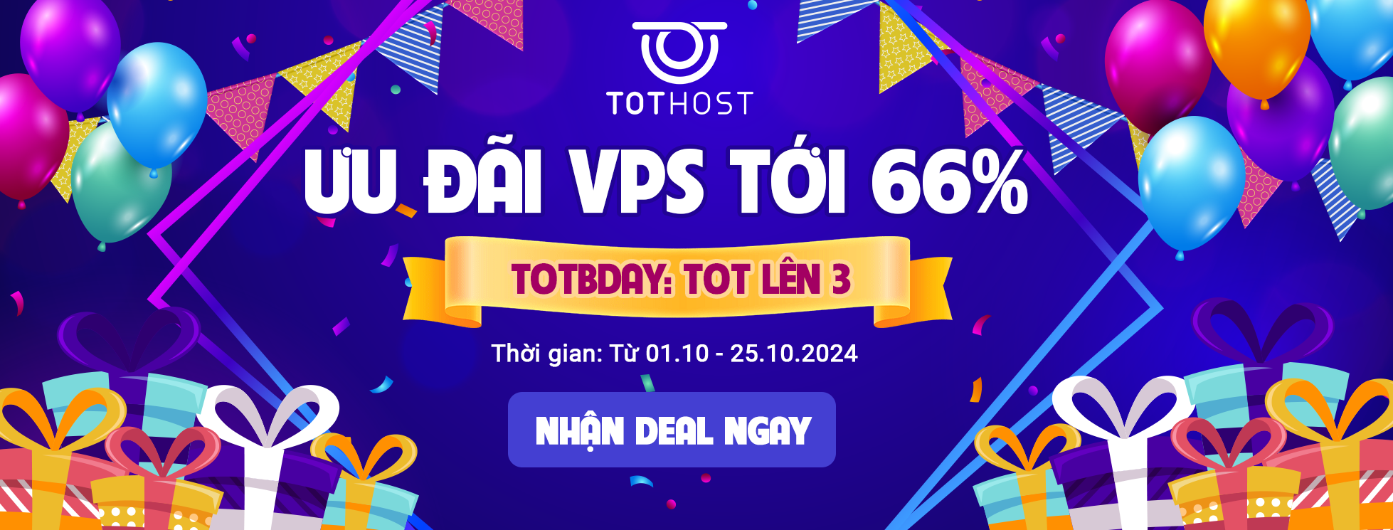 TOTBDAY: Mừng tuổi mới - Ưu Đãi tới 66%