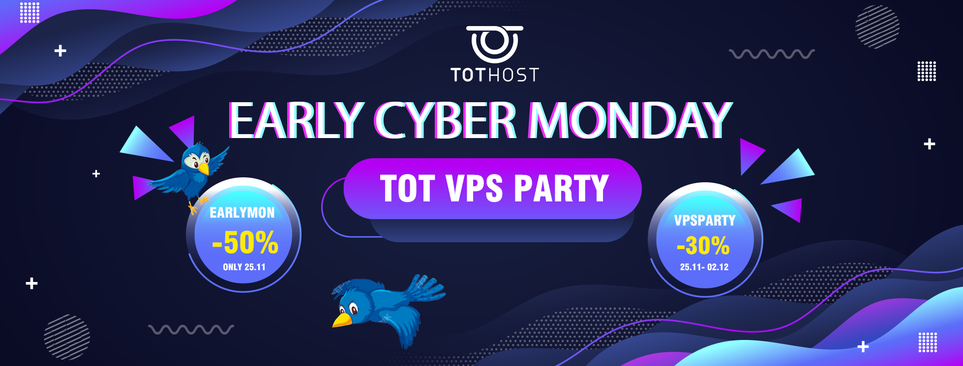 TOT VPS Party: Mua chim sớm, giảm giá sâu