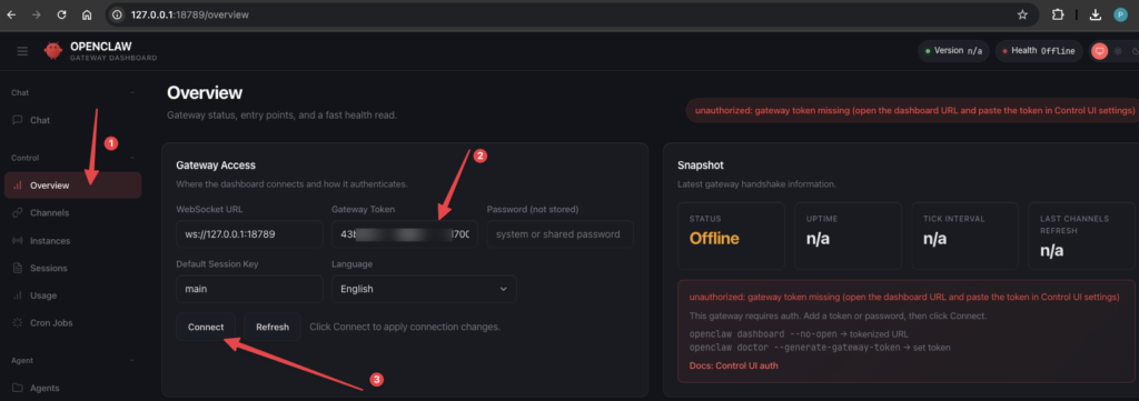 Truy cập Gateway Dashboard qua SSH Tunnel