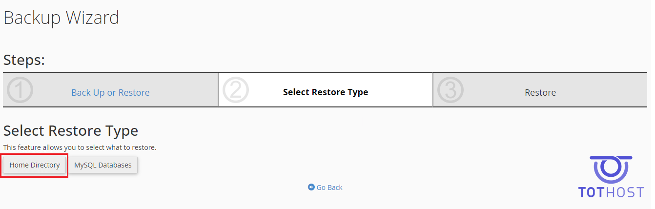 Restore trên cPanel