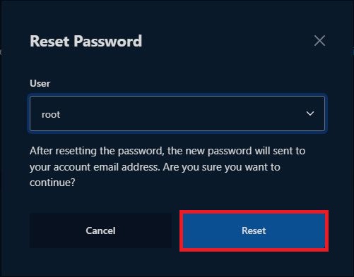 Xác nhận Reset Password