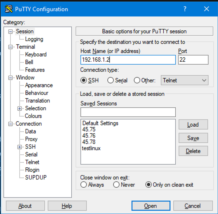 使用PuTTY远程连接Linux服务器