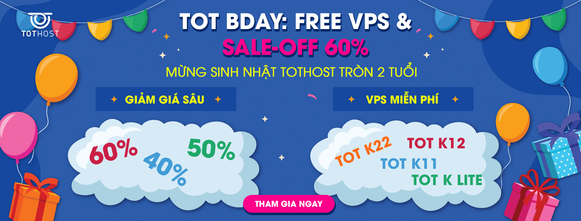 TOT BDAY: FREE VPS & SALE-OFF 60%
